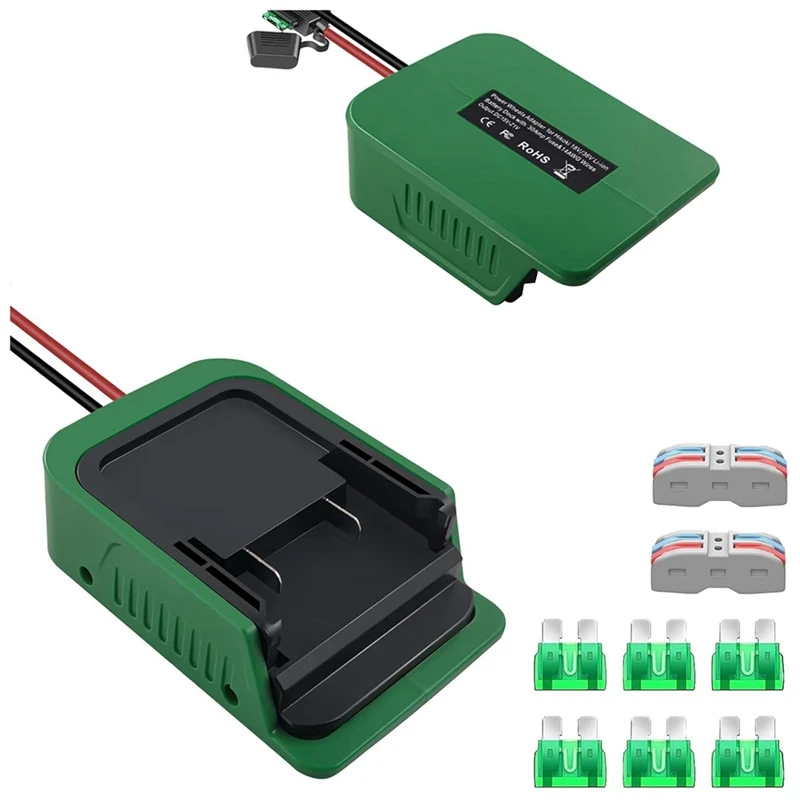 

2Pcs Power Wheels Adapter For Hitachi 18V 36V For Metabo HPT 18V Battery With Fuse For Rc Car, Robotics,Rc Truck,DIY Use