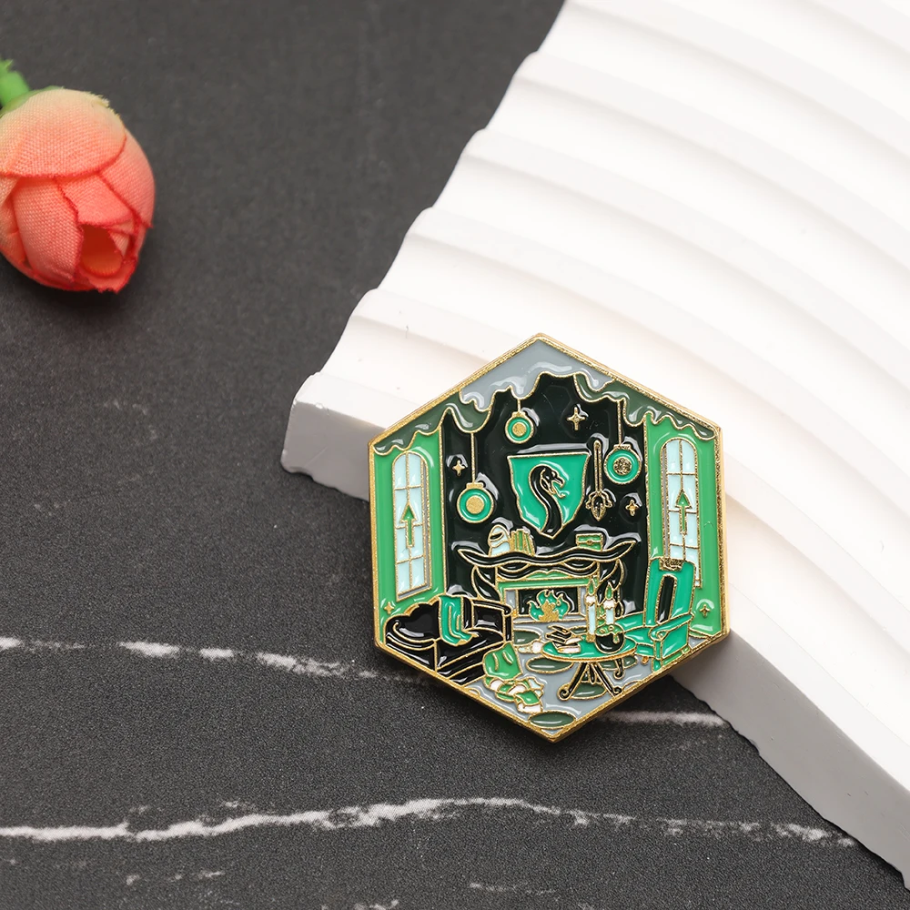 Filme temático pinos broche criativo matical sala da escola geométrica esmalte emblema crachá lapela pino jóias cosplay acessório prop presente