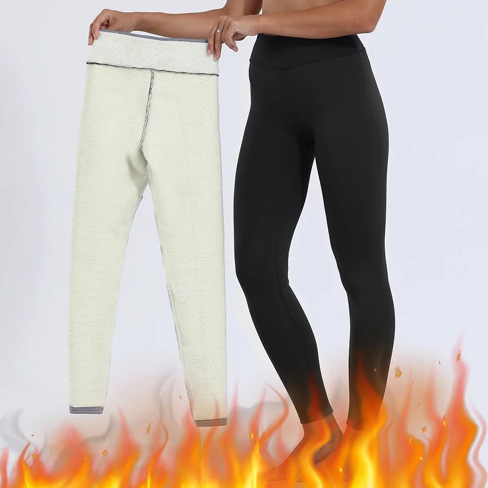 Leggings doublés de sourire pour femmes, leggings taille haute, pantalons de yoga thermiques, collants maigres, chauds, loisirs, temps froid