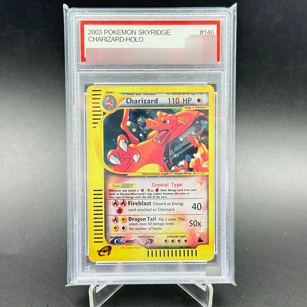 

PKM DIY English 2003 Pokemon Skyridge Crystal Charizard - Holo Card #146 Vintage Points Rating Collection Anime Game Cards