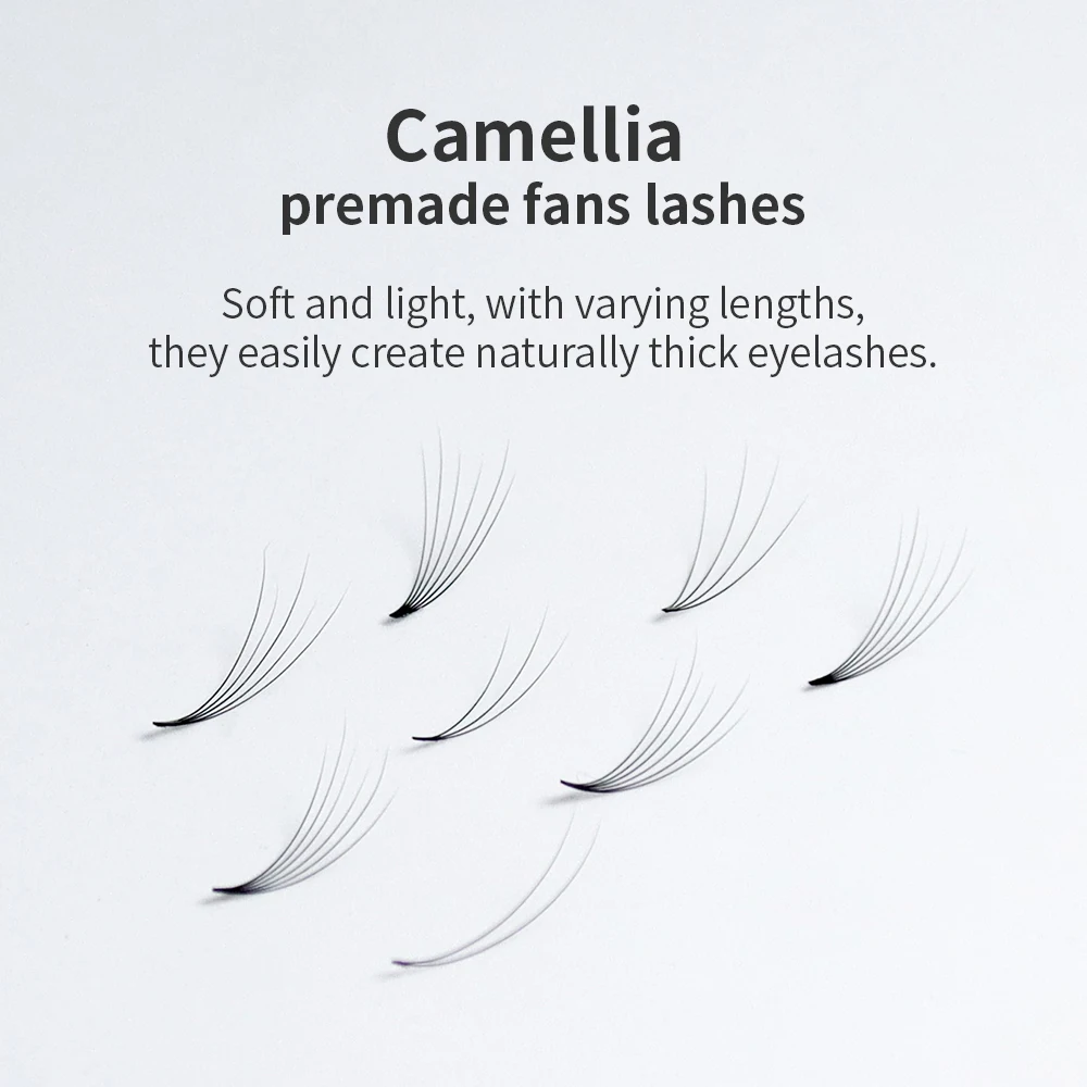 GLAMLASH Gotowe Kępki Rzęs Objętościowych do Przedłużania 600 Kępek Mega Bulk Naturalne Miękkie Rzęsy