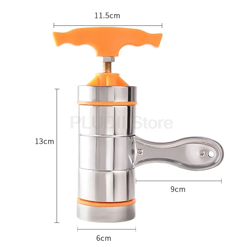 Handmatige noedelmachine van roestvrij staal met 6 pastavormen Multifunctionele pastamachine voor het kookgereedschap in de keuken