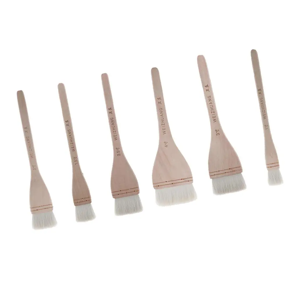 Professional Art Brushes Flat Pointed Handle for Acrylic Painting