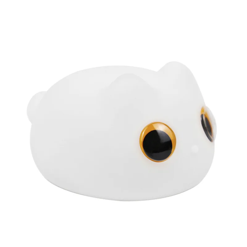 Cute Cat 3D Lamp Anime Silicone Night Light Touch Control USB Rechargeable Timing Dimming Sleep Night Lamp for Room Decor