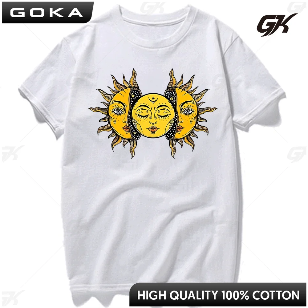 

Moon Inside of The Sun Tarot Psychedelic Best Seller T Shirt Music Retro Top Tee Gift Cool Funny Unisex Cotton Graphic TShirt