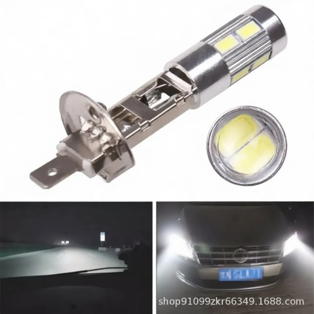 High Performance H1 LED Headlight Mini Car Bulb Fog Lamp Replacement Universal 12V Driving Light Aluminum Anti Fog Light Unit
