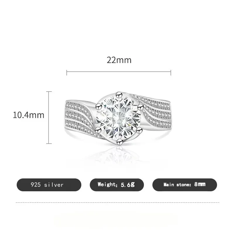 Im Jahr 2026 erscheint der klassische 925 Silber 'Drei Leben, Drei Lieben' Ring mit wunderschönem Schnitt. Der Bezaubernde Papara Diamant Damenstil – Detail 5