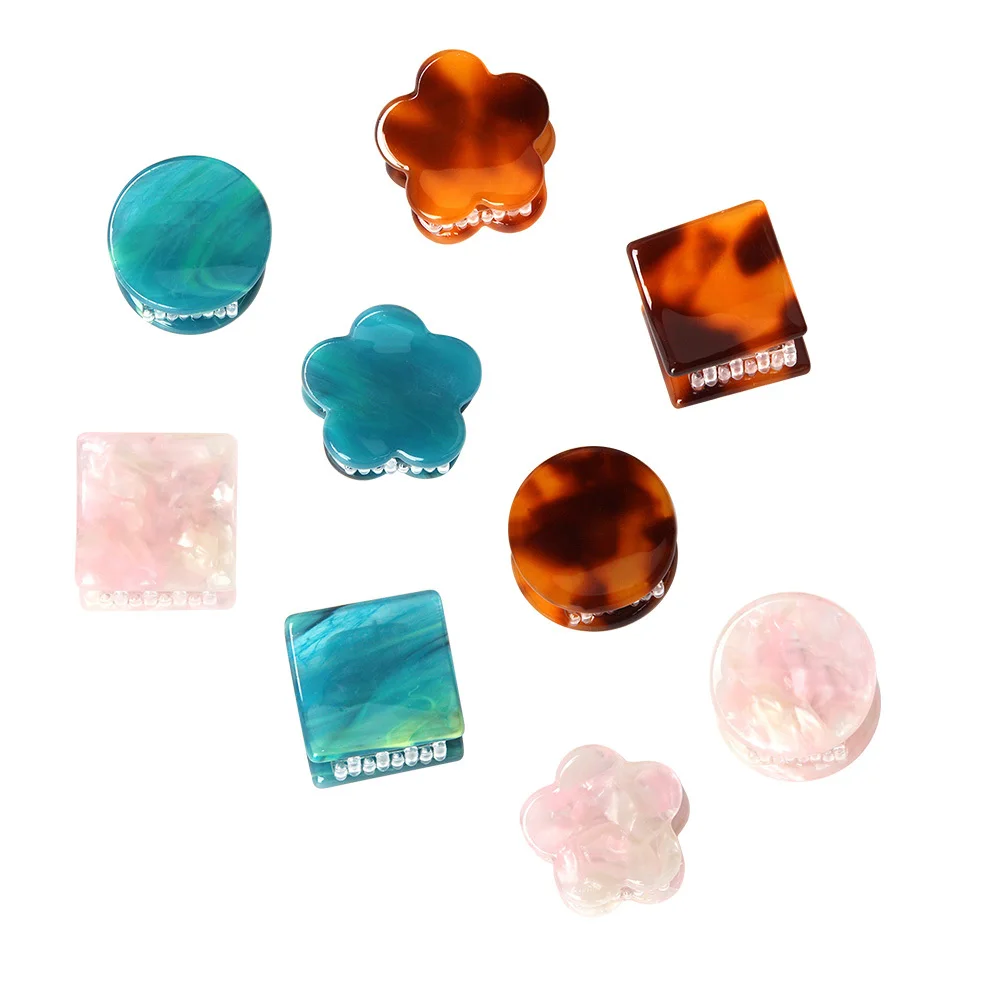 

9 шт., мини-заколки для волос с цветком, цветные заколки для волос с безопасной ручкой для детей, девочек, малышей, вечеринки по случаю дня рождения