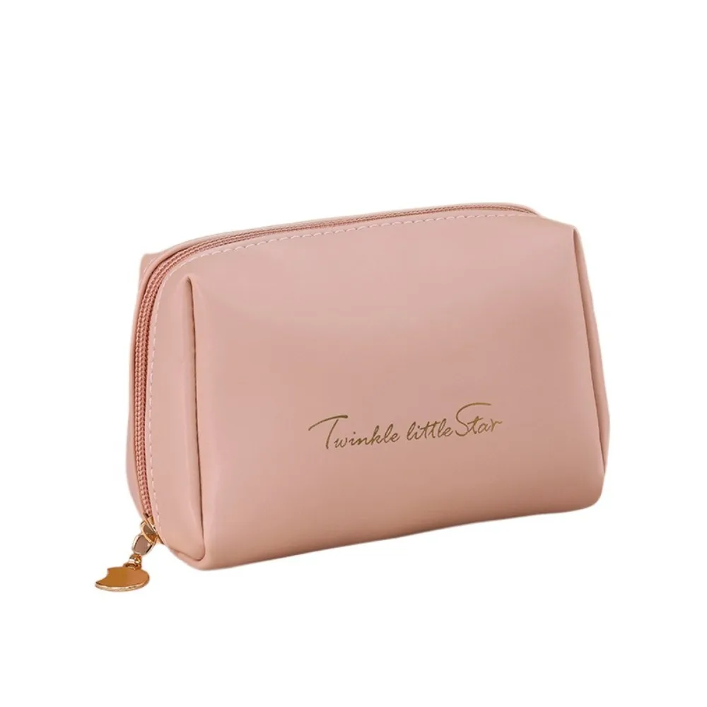 

Zipper Women Makeup Bag Korean Style Waterproof PU Cosmetic Bag Clutch Bag Mini Lipstick Bag Travel Toiletry Bag