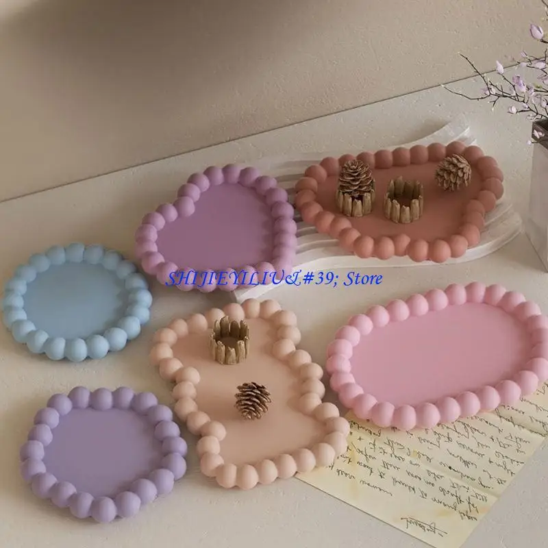 E21F 6Pcs Silicone Ashtray Making Mold Cup Mould Jewelry Storage Tray Molds