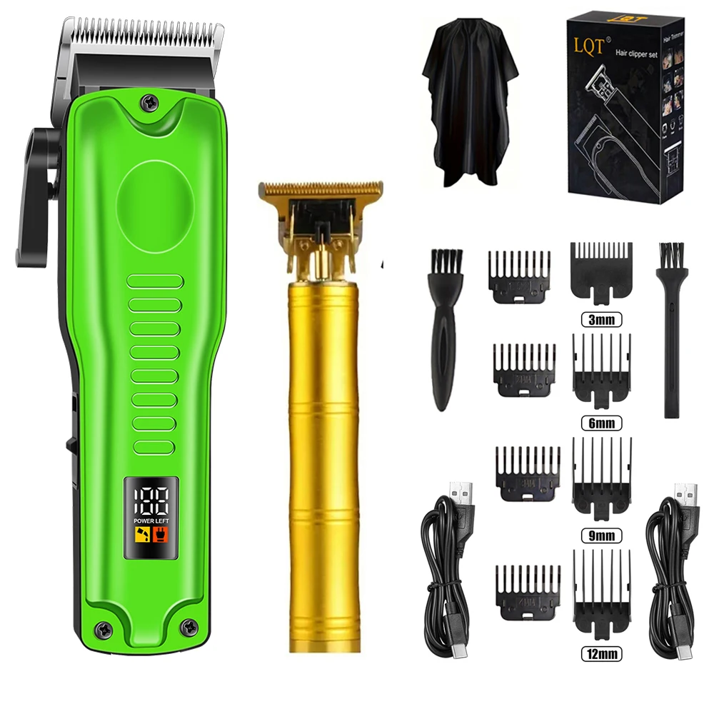 

New men's professional hair clipper, adjustable LCD display low noise hair styling electric clippers