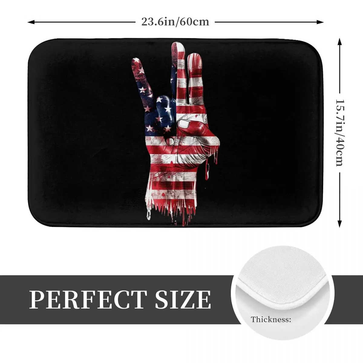 American Shocker Bold Patriotic Design Non-slip Doormat Floor Mat Durable Carpet Rug for Kitchen Entrance Balcony Footpad Mats