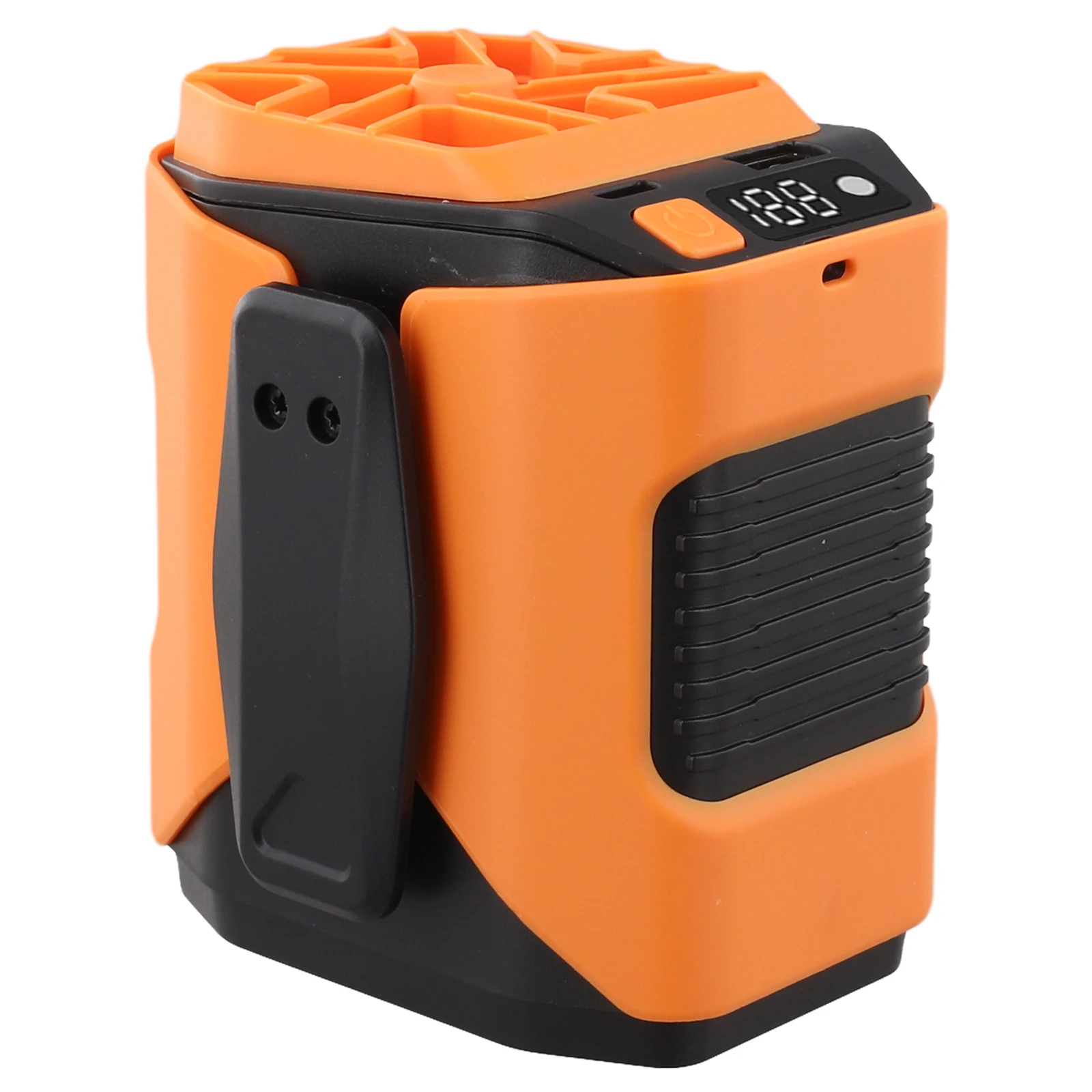 

Hands Waist Clip Fan with 6000mAh Rechargeable Battery 100 Speed Levels and LED Flashlight for Extended Outdoor Use