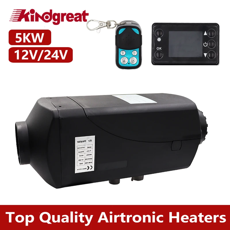 

12V/24V 5KW for Bus Auto Boats Yacht Motorhome Trailer Trucks Diesel Air Parking Heaters With Remote Control LCD Monitor