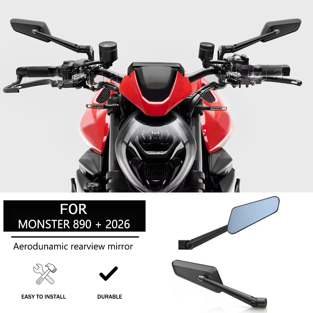 

Mirrors For Ducati MONSTER 890+ MONSTER890 2026 Motorcycle Mirrors 890 Adjustable Rearview Mirror Modified Mirrors