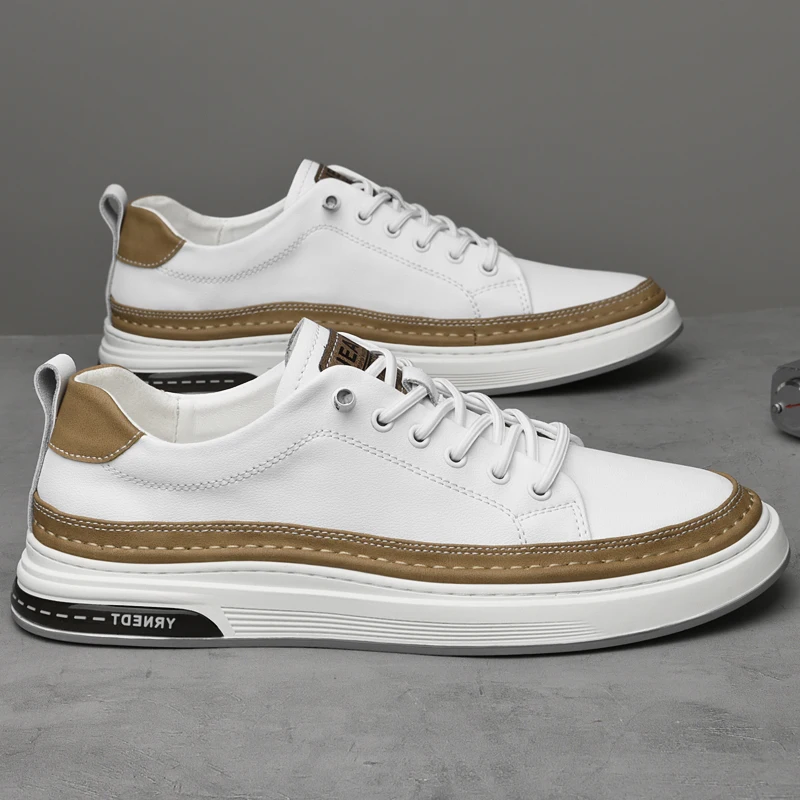 

Brand New European American Style High-end Fashion Brand Board Shoes Simple Atmospheric Anti Slip Comfortable Men Shoes