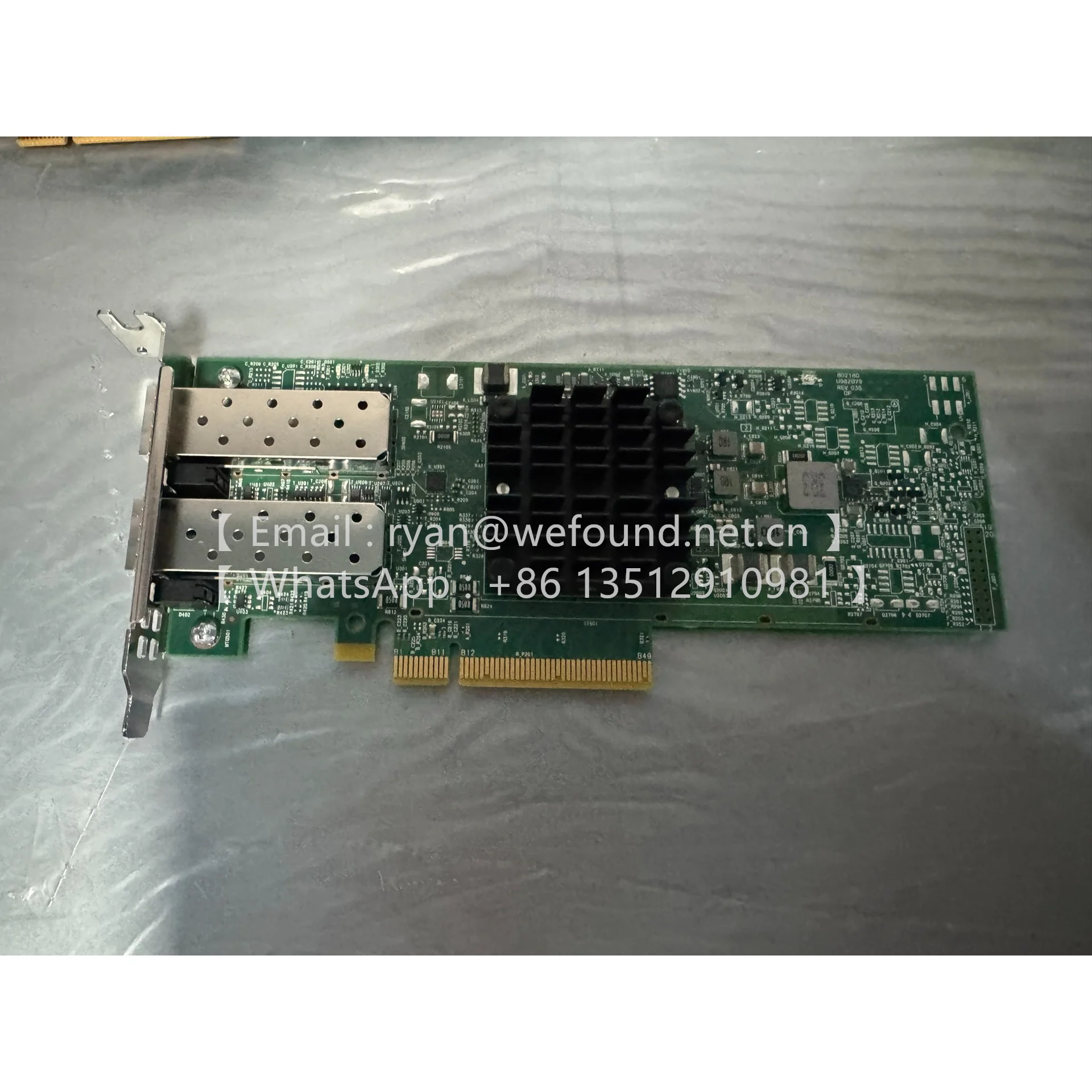 لـ Broadcom 57412 ثنائي المنفذ 10 جيجا بايت، SFP+، محول PCIe مصمم لـ Dell EMC PowerEdge R440، R540، R640، R740، R740xd، R7415