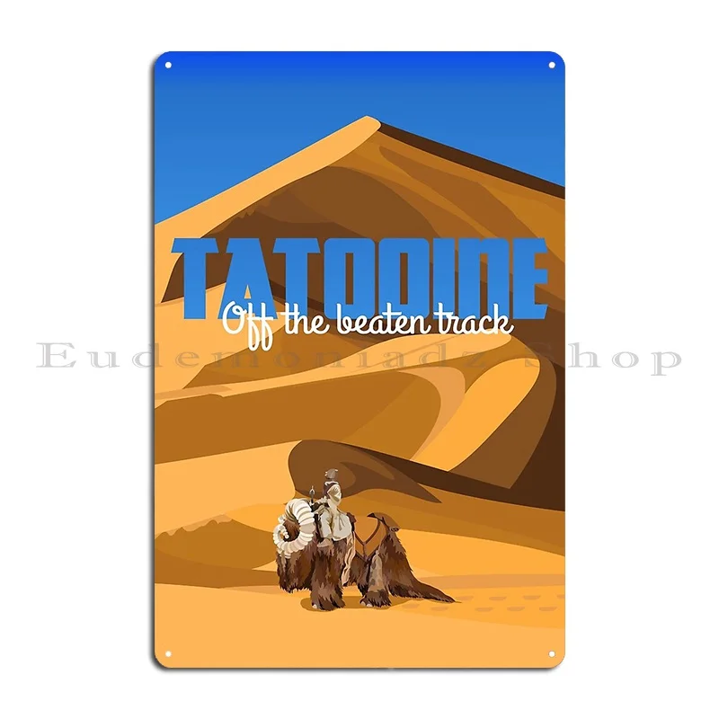 Travel Tatooine English Metal Plaque Character Cinema Kitchen Garage Wall Cave Tin Sign Poster