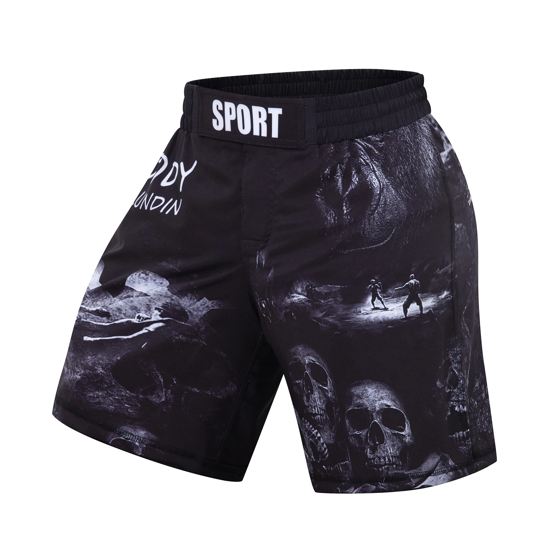 Cody Lundin Crossfit Men Fitness Running Shorts MMA Short With Printed Lightweight Grappling Combat Shorts For Boxing Weightlift