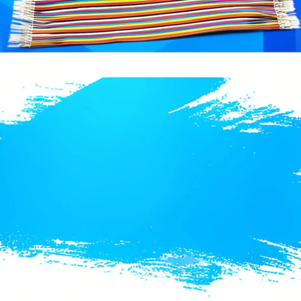 For For Risym Dupont Wire 40P Ribbon Cable Multicolor Jumper Male To Female Breadboard Circuit Prototype Connector Extension