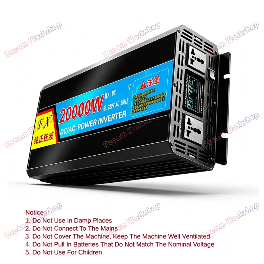 Efficient Power Bank Converter - 4500W/5500W/7000W Pure Sine Wave Inverter for Emergency and Outdoor Activities