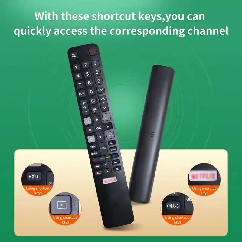 RC802N YAI2 Replacement TCL Smart TV Remote Control For TCL TV 4K HDTV P20 Series C2 Series NETFLIX