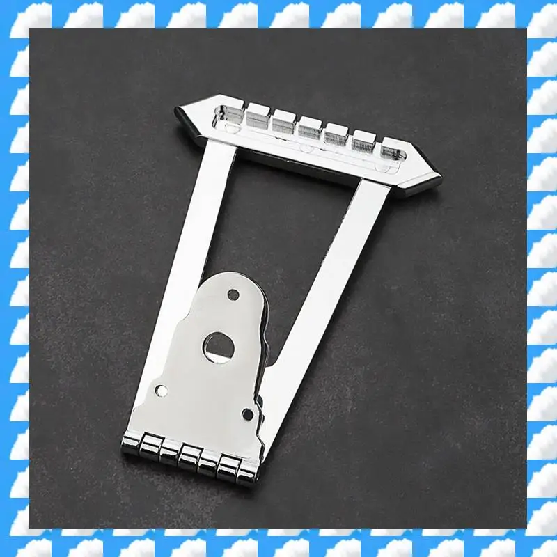 

ONGE Round Silver Jazz Guitar Bridge With Adjustable Height For Guitar Accessories
