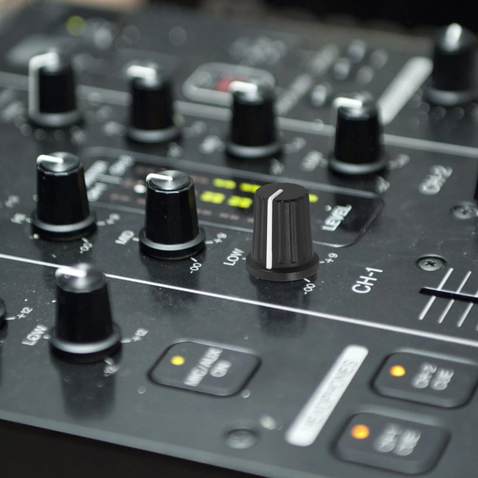 

20pcs Potentiometer Knob 6Mm Plastic Rotary Control For Audio Mixer Volume Speed Adjustment Plum Handle Design Instrument