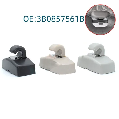 Imagen 2 del producto Gancho para visera solar, soporte de Clip para VW Bora IV Golf 4 GTI Jetta A4 Passat B5 B6 Polo 9N Beetle Caddy Skoda Octavia 2 A5, 1 unidad