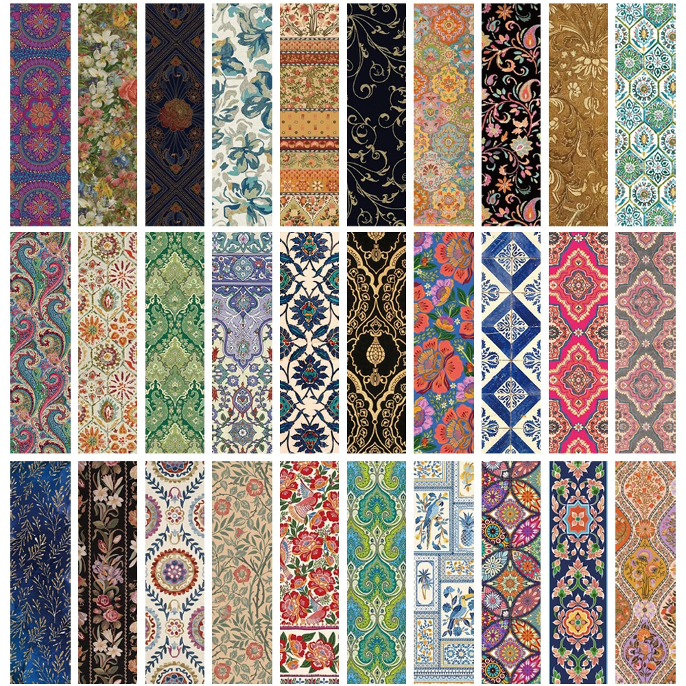 30PCS Classical Patterns Bookmarks Graffiti Retro Room DIY Cartoon Gift Personalized Living Luggage Unique Gifts Room Durable