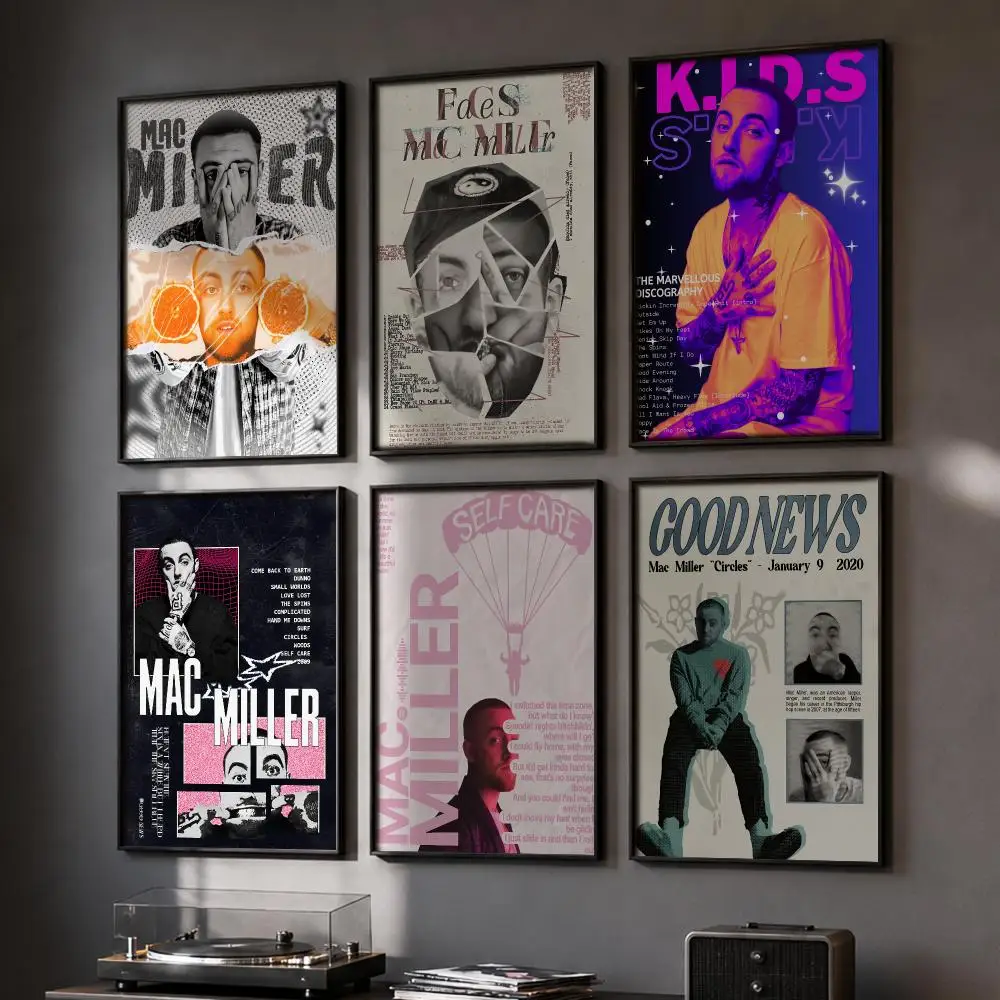 Singer M-Mac M-Miller Poster HD Art Mural Wallart Waterproof Vintage Print Decor For Home Decoration DIY Durable