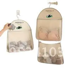 

Explosive Underwear Socks Storage Hanging Bag Multi-purpose Mesh Travel Wardrobe Door Rear Net Pocket Organizer Gray-White
