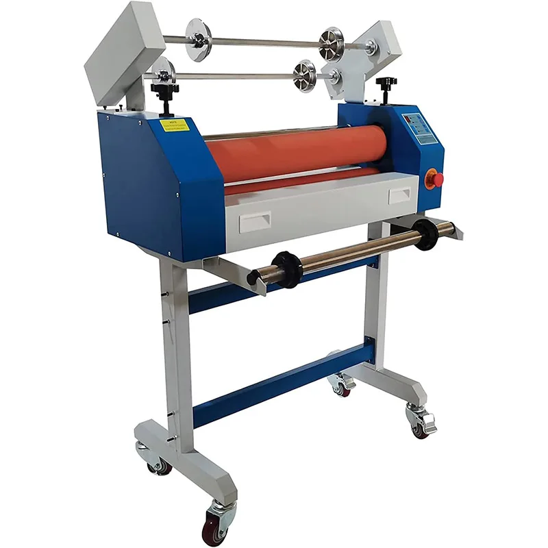 Electric Cold Laminating Machine Manual Semi-auto Vinyl Photo Self-Removing Film Single Sided Cold Roll Laminator Commercial