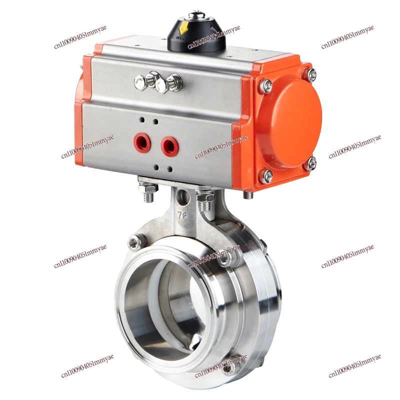 Stainless Steel Pneumatic Quick-loading Butterfly Valve Sanitary Horizontal Clamp Chuck Butterfly