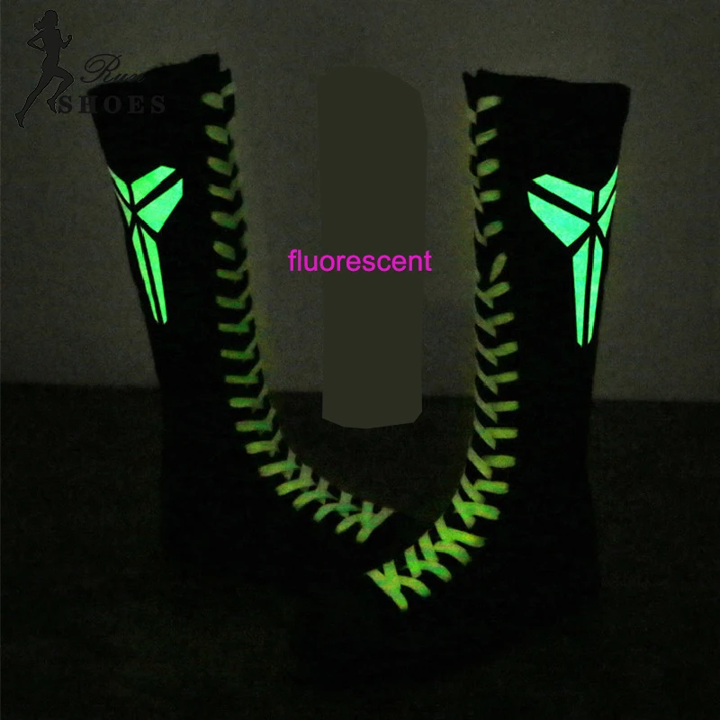 Plush Winter Women Casual Shoes High Top Long Boots Lace-Up Zipper Flat Knee-High Punk Fluorescent Canvas Sport Ladies Boots