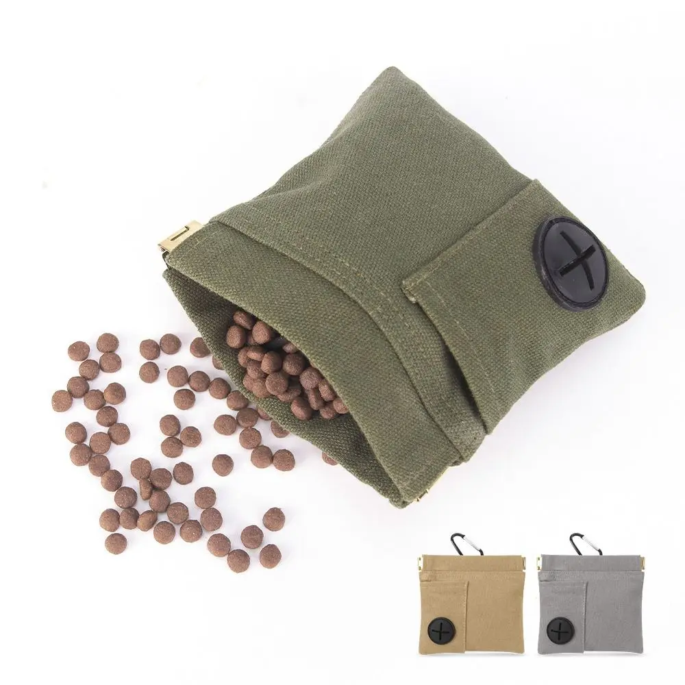 Portable Design Pet Training Waist Bag Large Capacity Leak-proof Dog Treat Pouch Magnetic Closure with Carabiner Pet Feeding Bag