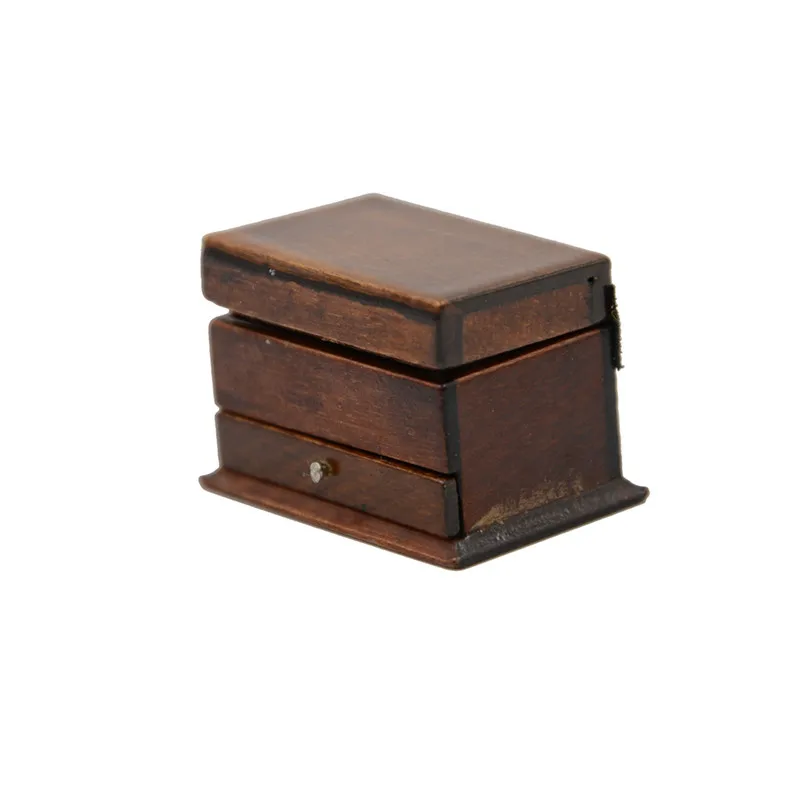 Hot Sale 1:12 Dollhouse Miniature Vintage Sewing Needlework Needle Kit Box Sewing Machine For Doll House Decor Toys