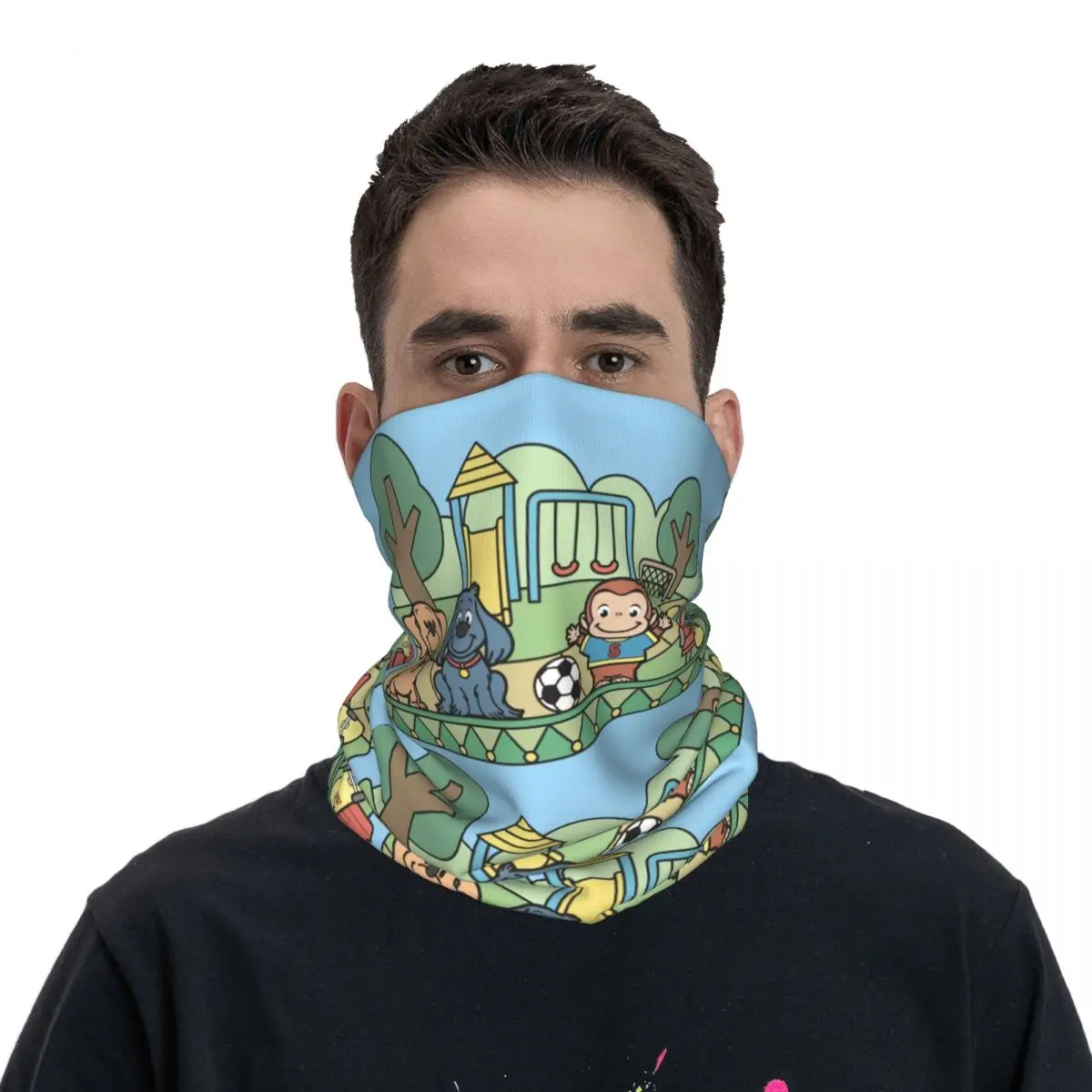 Let's Play Scarf Neckerchief Neck Face Mask Polyester