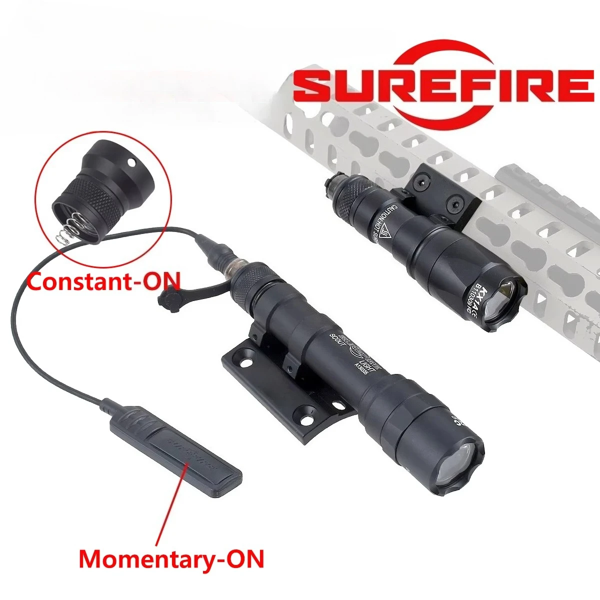 Airsoft SUREFIRE M600C M300C Tactical Gun Flashlight Hunting Rifle AR15 Scout Light With DD Scout Light Mount