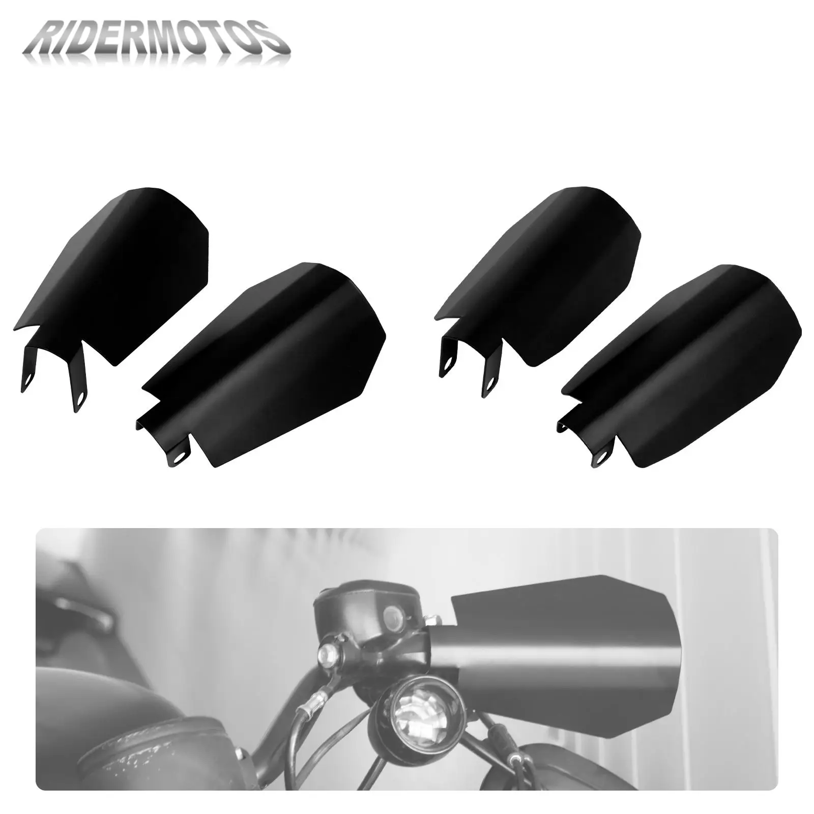 Motorcycle Handle Bar Hand Guards Protector Wind Deflector Shield Cover Matte Black For Harley Sportster XL Dyna Touring Softail