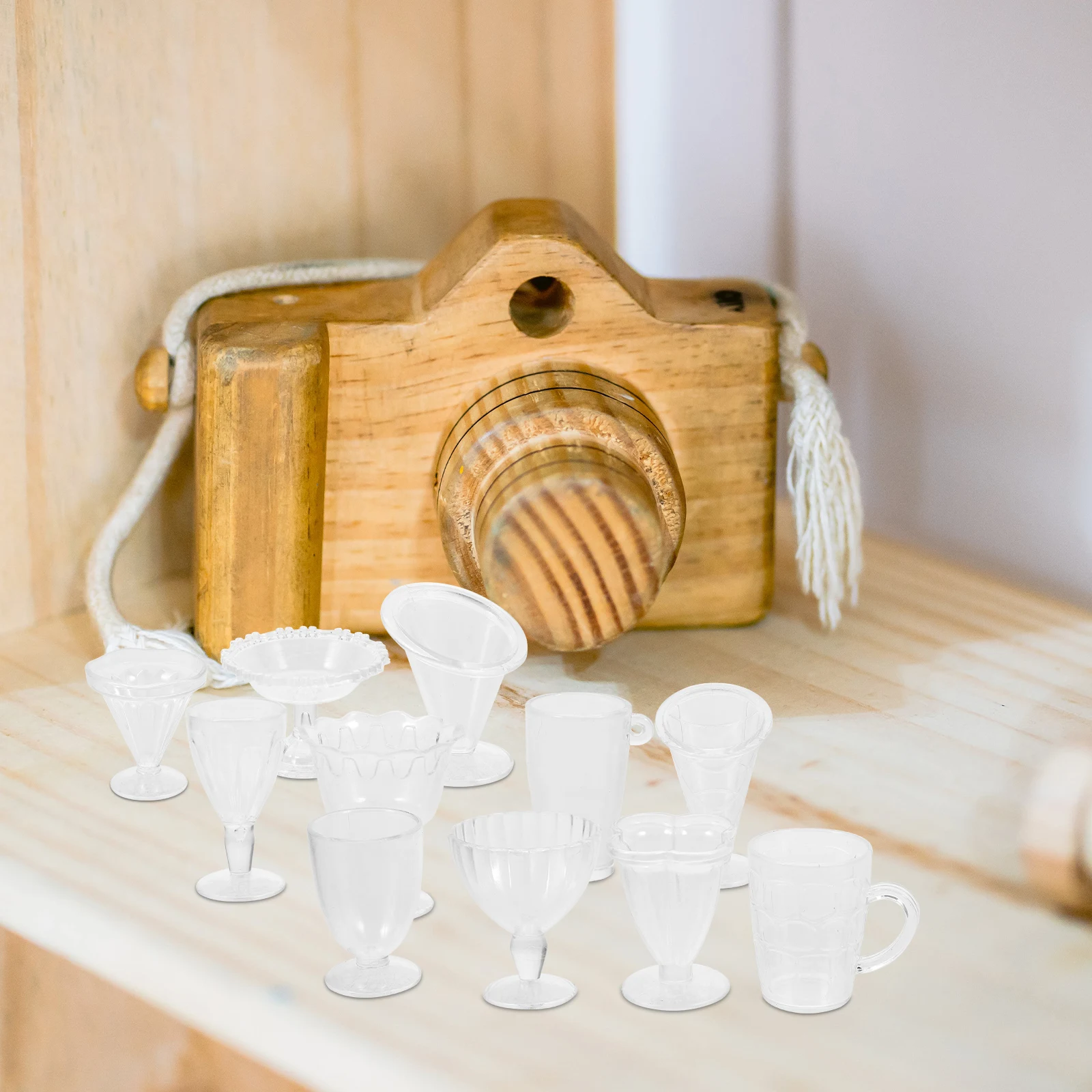 

Transparent Mini 5 Miniature Cup Realistic Bags Drink Pp Toys Realistic Simulation Decorative Mini House Accessories