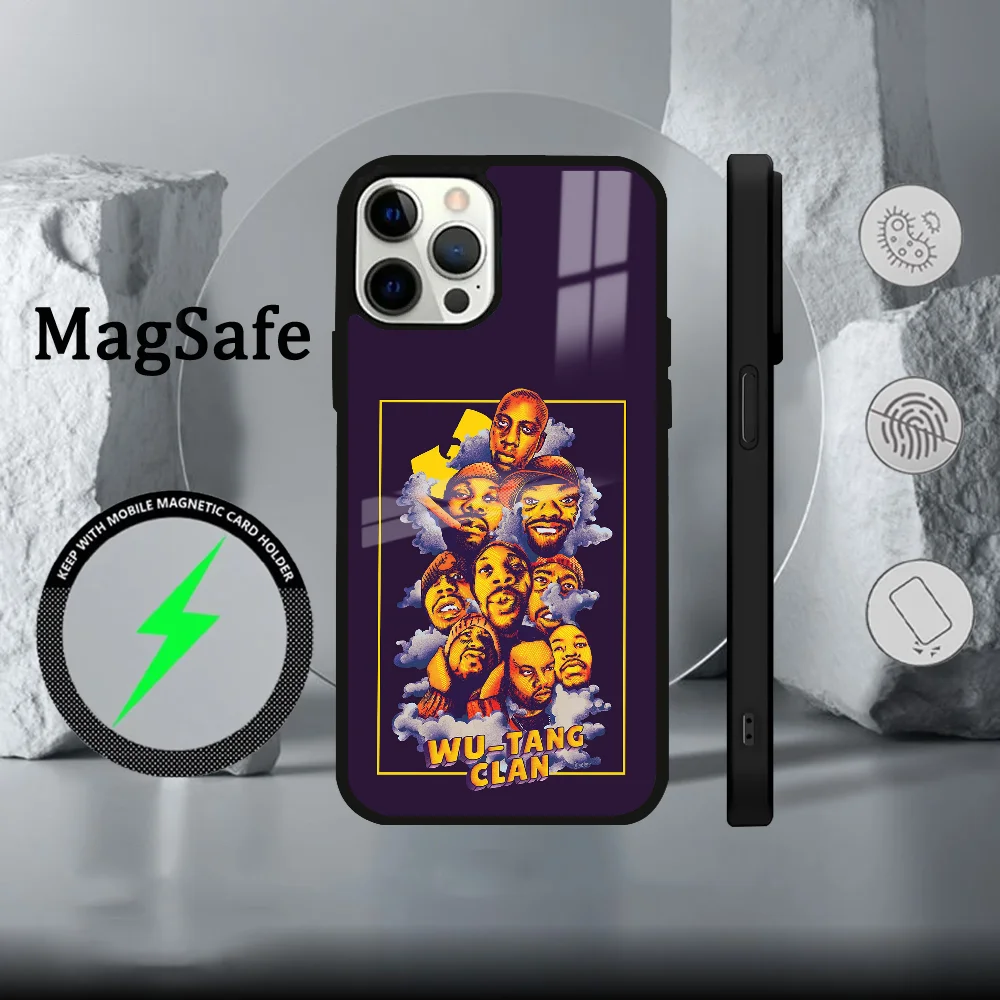 Чехол для телефона W-Wu-Tang C-Clan HIp Hop для IPhone 16, 15, 14, 13, 12, 11 Pro Max Plus Mini Magsafe Mirror, беспроводной магнитный чехол