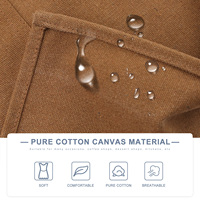 Multi Pocket Kitchen Apron Thickened Washable Canvas Cross Back Design 3 Pockets Headphone Loop Salon Bartender Grill Hair