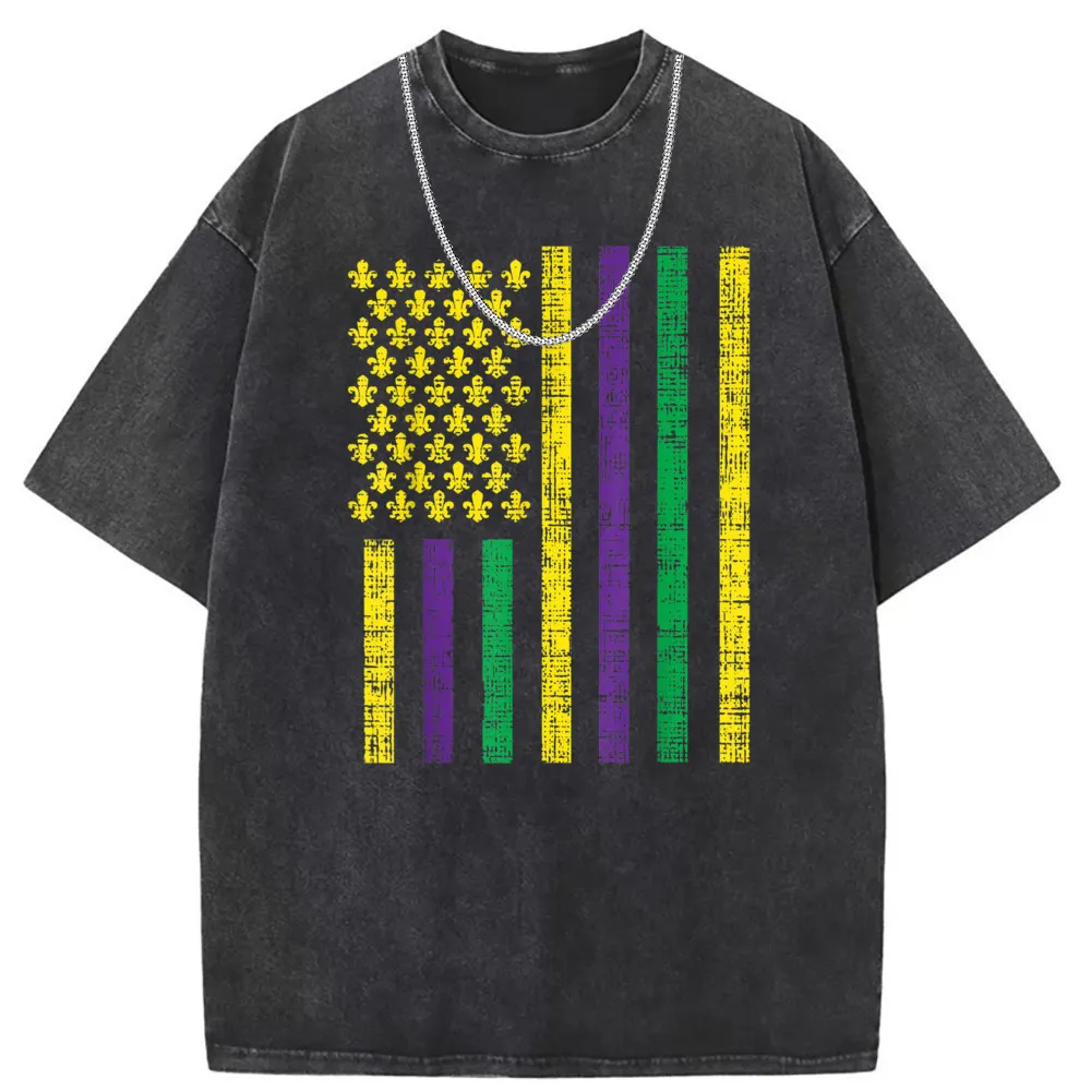 Purple Green Yellow USA Flag Printed Tshirts For Man Special Women Sweatshirts Men Long Sleeve Printed On Sale Retro Tshirts