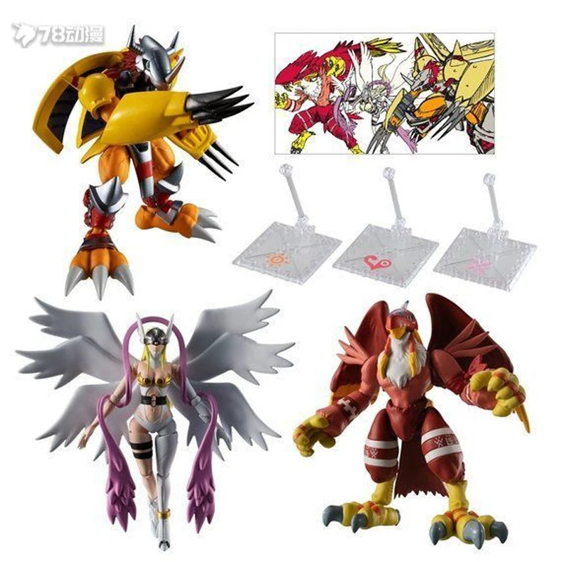 バンダイオリジナル ZHANGDONG SHODO 食べ物と遊びデジモンアニメアクションフィギュア組立モデルおもちゃグッズモデル装飾品ギフト
