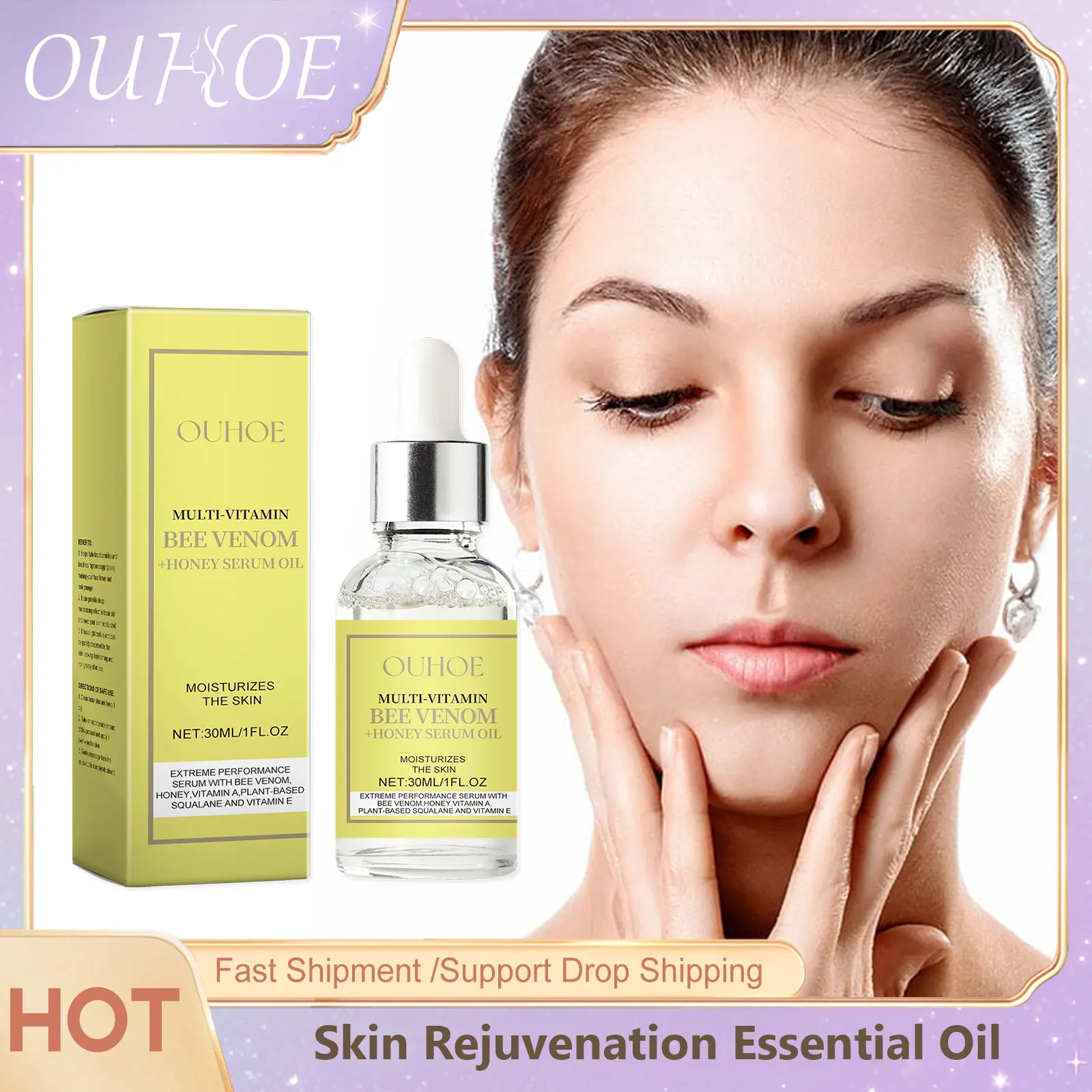 

Face Rejuvenation Essential Oil Hydration Fade Dark Spot Blemish Repair Skin Barrier Dry Brighten Nourish Moisturizng Serum Oil