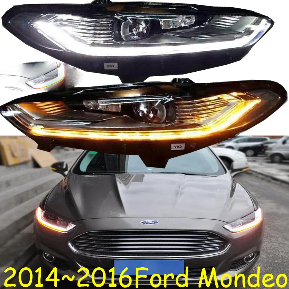 

2pcs Car Head Lamp For Mondeo 2013 2014 2015year Headlight fusion Head light DRL hi lo Lens Bi-Xenon HID fustion taillight