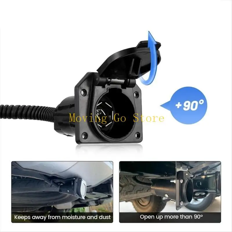 

B5XD Universal 7 Pin Motorhomes Socket Extension Power Cable Cord for Safe Power Transmission in Various Automotive Scenarios