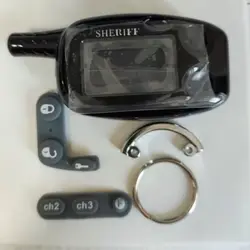 ZX 1060 case keychain Body Shell Cover for Two Way Car Alarm Sheriff ZX1060 lcd remote control Key Sheriff ZX-1060