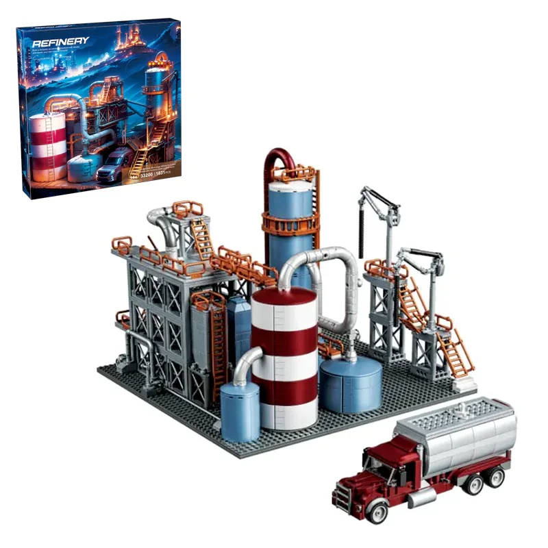 1831PCS Raffetteria industriale Blocchi di costruzione, Edifici modulari Modello di architettura Regalo creativo da collezione fai-da-te per adulti Bambini